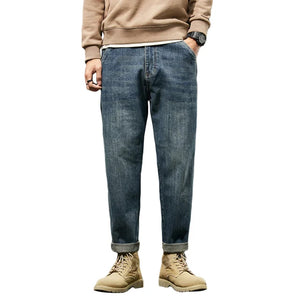 KSTUN Jeans Men Loose Fit Blue Baggy Jeans Fashion Spring And Autumn Wide Leg Pants Denim Trousers Men's Clothing Harem Pants