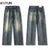 KSTUN Loose Jeans Men Baggy Pants Wide Leg Retro Blue Streetwear Men's Clothing Male Denim Trousers Cowboys Brand Jeans Homme 