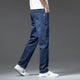 KSTUN Men Jeans Pants Extended Length Trousers Business Casual Classic Blue Straight Men's Clothing Extra Length Tall Men 190 cm 