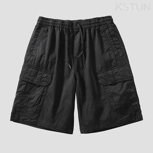 Men's Casual Cargo Shorts Man Overalls Beach Sports Loose Fit Outdoor High Street Male Short Pants Multi