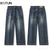 Baggy Jeans Men Wide Leg Pants Loose Fit Stretch Fashion Pockets Streetwear Blue Jeans Men's Trousers High Quality Brand KSTUN 