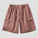 2024 Summer Casual Shorts Pants Men Wide Leg Loose Fit Khaki Black Pink Baggy Shorts For Man Cargo Pants Outdoor Beach Pants 