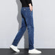 KSTUN Blue Stretch Jeans For Men Slim Straight Casual Male Denim Pants Mens Desinger Pockets Men's Clothing Full Length Trousers 