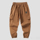 Men Cargo Pants Drawstring Elastic Waist Loose Jogger Casual Pant Harem Sweatpants Ankle