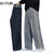 Winter Warm Jeans Men Baggy Pants Loose Wide Leg Denim Pants Thicken Fleece Striped Mens Desinger Clothing Men's Trousers Cowboy 