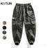 Men Cargo Pants Elastic Waist Loose Jogger Male Casual Harem Pants Sweatpants Tapered Sports Outdoor Trousers Fashion Pockets