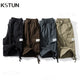 Men Summer Short Pants Casual Cargo Shorts Overalls  Loose Fit Elastic Waist Striped Streetwear Multi