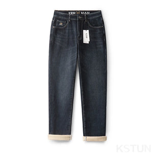 KSTUN Winter Jeans Men Fleece