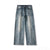 KSTUN Baggy Jeans Men Wide Leg Pants Light Blue Loose Jeans Stretch Male Denim Pants Streetwear Fashion Pockets Patchwork 2024 