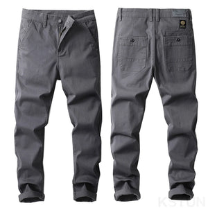 KSTUN Men's Luxury Clothing Men Gray Pants Stretch Streetwear Straight Cut Mens Clothing Business Casual Pants Trendy Oversized 