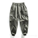 Men Cargo Pants Elastic Waist Loose Jogger Male Casual Harem Pants Sweatpants Tapered Sports Outdoor Trousers Fashion Pockets 