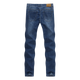 Mens Jeans Brand 2024 Summer Regular Fit Lightweight Stretch Solid Blue Classic Straight Men Pants Trousers Full Length Jeans 