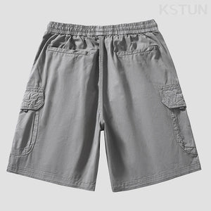 Men's Casual Cargo Shorts Man Overalls Beach Sports Loose Fit Outdoor High Street Male Short Pants Multi