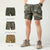 Men Summer Cargo Shorts Pants Elastic Waist Camouflage Shorts Multi