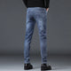 Men's Winter Jeans Warmer Thicken Jeans With Fleece Casual Denim Pants Blue Slim Skinny Trousers For Men Cowboys Mens Clothing 