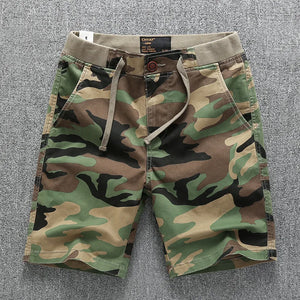 Men's Cargo Shorts 2024 Men Summer Short Pants Camouflage Navy Blue Green Straight Cut Casual Shorts For Men Knee Length Pants 