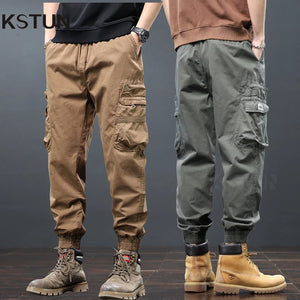 2024 Men Cargo Pants Loose Jogger Male Casual Harem Pants Sweatpants Tapered Ankle