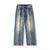 KSTUN Baggy Pants Men Wide Leg Jeans Loose Casual Streetwear Men's Trousers Light Blue Denim Clothes Jeans For Men Big Size 40 