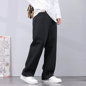 Black Jeans Men Loose Fit Baggy Pants Wide Leg Streetwear Hiphop Male Denim Pants Mens Clothes Long Trousers 2022 New Arrival 