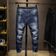 Mens Jeans Brand Slim Fit Blue Stretch Jeans 2022 Spring And Autumn Men's Clothing Streetwear Male Denim Pants Long Trousers 