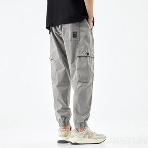 Men Cargo Pants Elastic Waist Loose Jogger Male Casual Harem Pants Sweatpants Hip Hop Sports Outdoor Trousers Multi