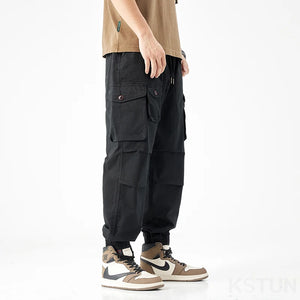 Streetwear Black Mens Harem Joggers Pants Men Cargo Pants 2024 Hip Hop Casual Pockets Sweatpants Male Fashion Trousers Outdoor 