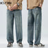 Mens Baggy Jeans Wide Leg Pants Straight Loose Men Trousers Streetwear 2024 Spring and Autumn Men's Clothing Fashion Pockets