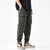 Mens Army Green Loose Pant Joggers Pants Men Cargo Pants Hip Hop Casual Multi