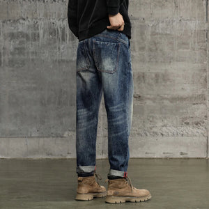 Hip Hop Jeans Men Harem Pants Loose Fit Distressed Baggy Pants Vintage Male Denim Trousers Men's Clothing Streetwear 2023 Autumn 