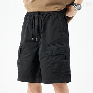 Men's Casual Cargo Shorts Man Overalls Beach Sports Loose Fit Outdoor High Street Male Short Pants Multi