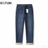 KSTUN 2024 Men Warm Jeans Thicken Fleece