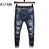 Mens Jeans Brand Slim Fit Blue Stretch Jeans 2022 Spring And Autumn Men's Clothing Streetwear Male Denim Pants Long Trousers