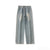 KSTUN Wide Leg Pants Men Baggy Jeans Loose Straight Elastic Waist Side Stripes Mens Desinger Clothing Denim Trousers Streetwear 