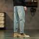 KSTUN Jeans For Men Baggy Pants Loose Fit Retro Blue Harem Pants Vintage Clothes Men Large Size Male Denim Trousers Oversized 42 