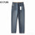 KSTUN Men's Jeans Brand Stretch Slim Straight Retro Blue Men Denim Pants Casual Streetwear Men's Clothing Trousers Spring Autumn 