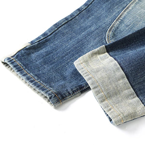KSTUN Jeans Men Harem Pants Stretch Retro Blue Loose Fit Patchwork Streetwear Men's Trousers Casual Denim Pants Hip Hop Vintage 