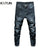 KSTUN Ripped Jeans Men Slim Fit Dark Blue Stretch Denim Pants Streetwear Hip Hop Motocycle Jeans Distressed Frayed Cowboys Homme 