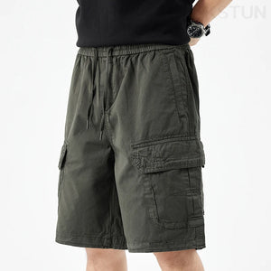 Men's Casual Cargo Shorts Man Overalls Beach Sports Loose Fit Outdoor High Street Male Short Pants Multi