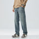 Mens Baggy Jeans Wide Leg Pants Straight Loose Men Trousers Streetwear 2024 Spring and Autumn Men's Clothing Fashion Pockets 