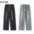 KSTUN Wide Leg Pants Men Baggy Jeans Loose Straight Elastic Waist Side Stripes Mens Desinger Clothing Denim Trousers Streetwear 