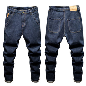 KSTUN Dark Blue Jeans Men Harem Pants Loose Fit Tapered 2024 Autumn Men's Trousers Streetwear Original Designer Oversized 42 