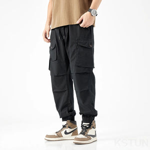 Streetwear Black Mens Harem Joggers Pants Men Cargo Pants 2024 Hip Hop Casual Pockets Sweatpants Male Fashion Trousers Outdoor 