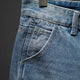 2024 Summer Denim Shorts Jeans Slim Straight Blue Streetwear Men's Shorts Knee Length Pants Casual Side Striped Cowboys Hombre 