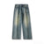 KSTUN Baggy Jeans Men Wide Leg Pants Loose Blue Streetwear Casual Male Denim Pants Mens Clothing Trousers pantalones hombre 