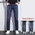 KSTUN Men's Jeans Dark Blue Stretch Slim Straight Male Denim Pants Fashion Pockets Designer Patched Streetwear Mens Clothing 