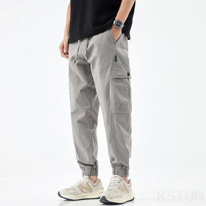 Men Cargo Pants Elastic Waist Loose Jogger Male Casual Harem Pants Sweatpants Hip Hop Sports Outdoor Trousers Multi