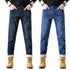 KSTUN Warm Jeans For Men Thicken Fleece