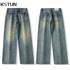 KSTUN Baggy Jeans Men Wide Leg Pants Loose Blue Streetwear Casual Male Denim Pants Mens Clothing Trousers pantalones hombre