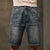 Men Summer Short Jeans Denim Shorts Loose Fit Wide Leg Baggy Jeans Knee Length Pants Casaul Large Size Oversized 42 Men's Shorts 