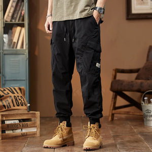 2024 New Cargo Pants For Men Loose Casual Jogging Male Outdoor Sweatpants Overalls Trousers Elastic Waist Multi